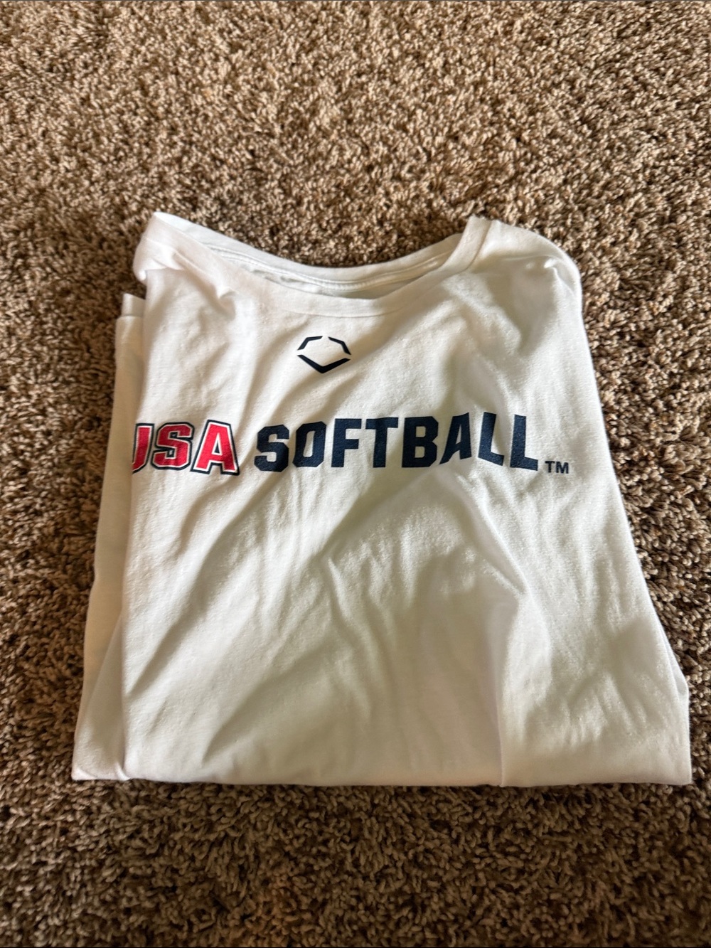 USA Softball White Graphic Short Sleeve Tee